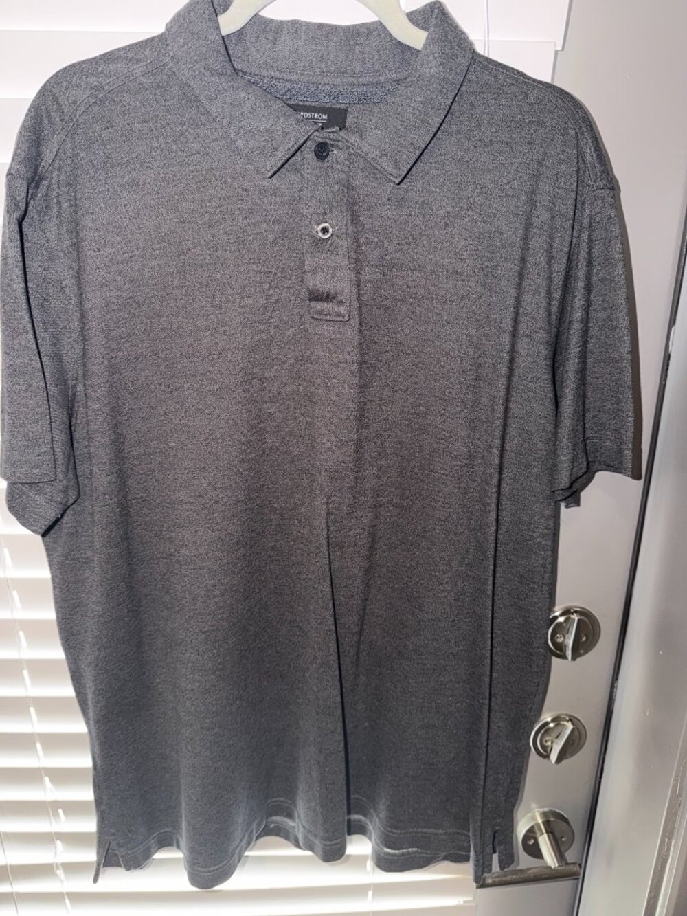 Nordstrom Men’s Shop Polo Shirt XL Charcoal Gray Short Sleeve Casual Golf